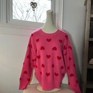 Molly Bracken, Pink and Red Hearts Sweater ❤️ 🩷